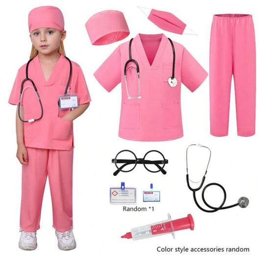 8pcs Kids Doctor Role Play Costume Set,