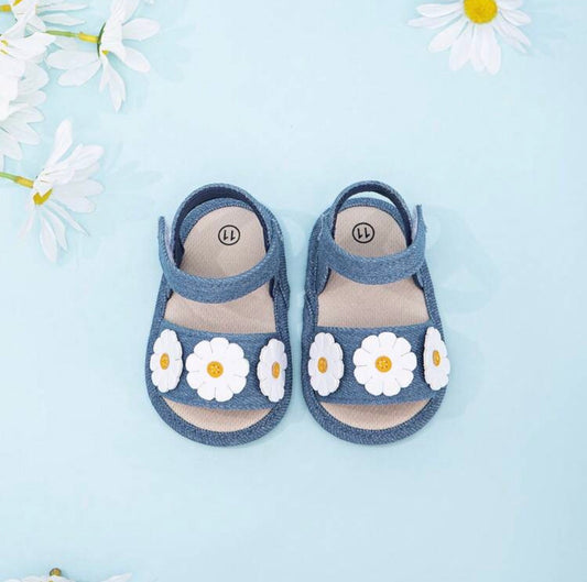 Floral Canvas Soft Bottom Infant Sandals
