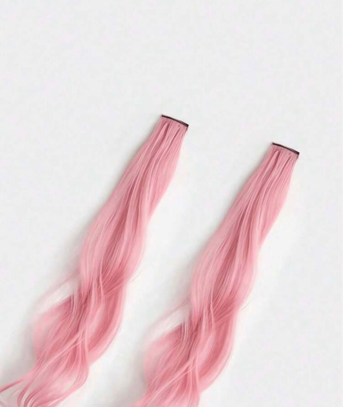 2pcs Pink Dopamine Curly Wigs