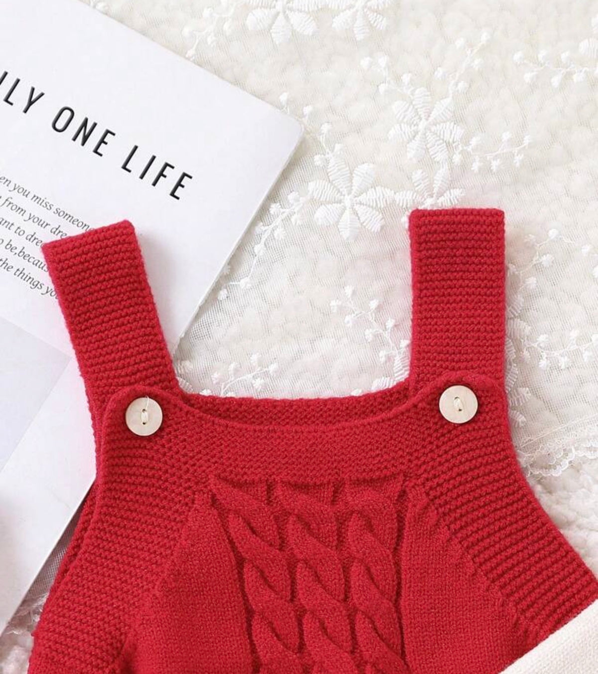 2 Pieces Knitted Set Versatile Top & Knit Jumpsuit, Autumn/Winter