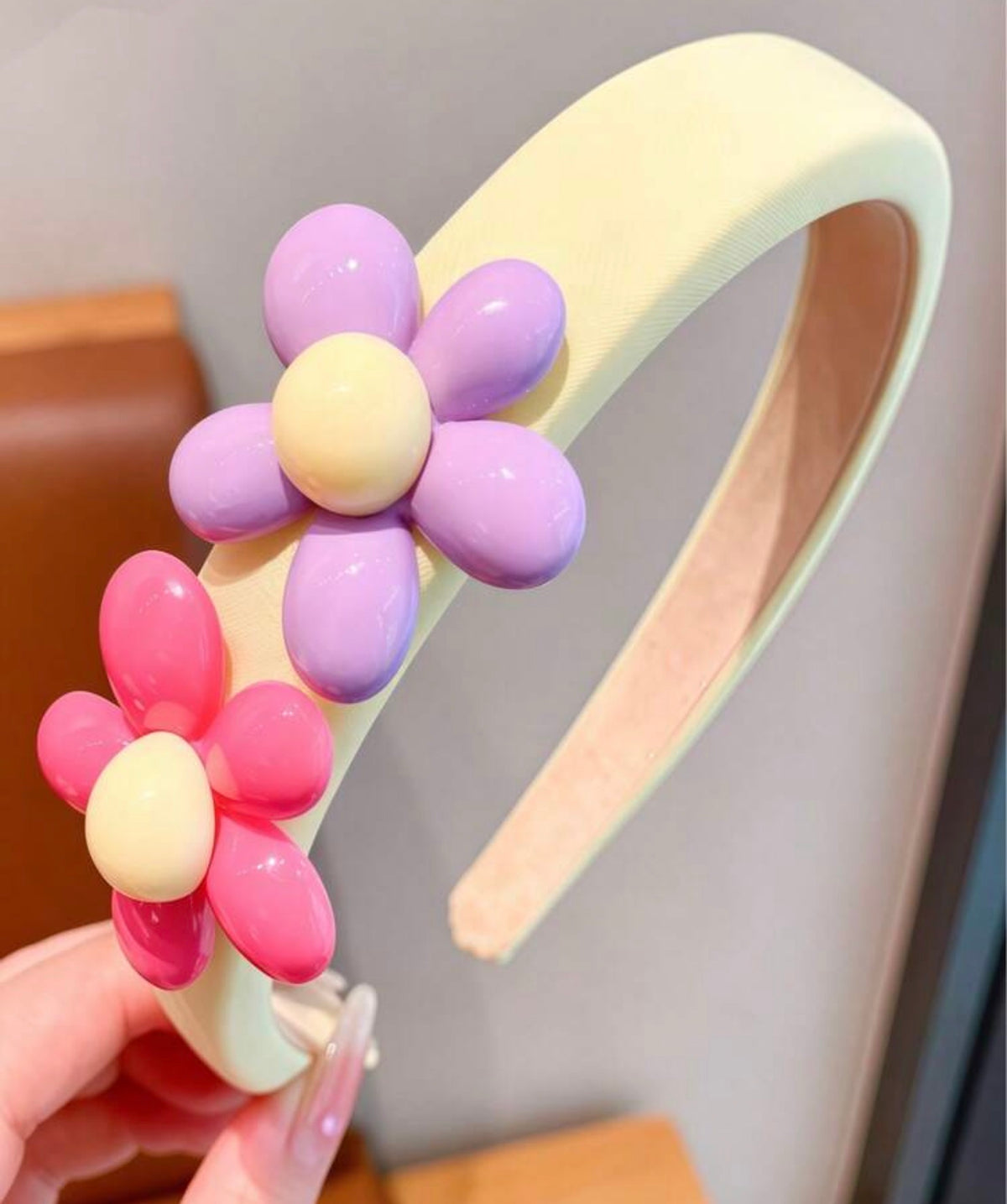 Macaron Color Heart & Flower Decor Headbands