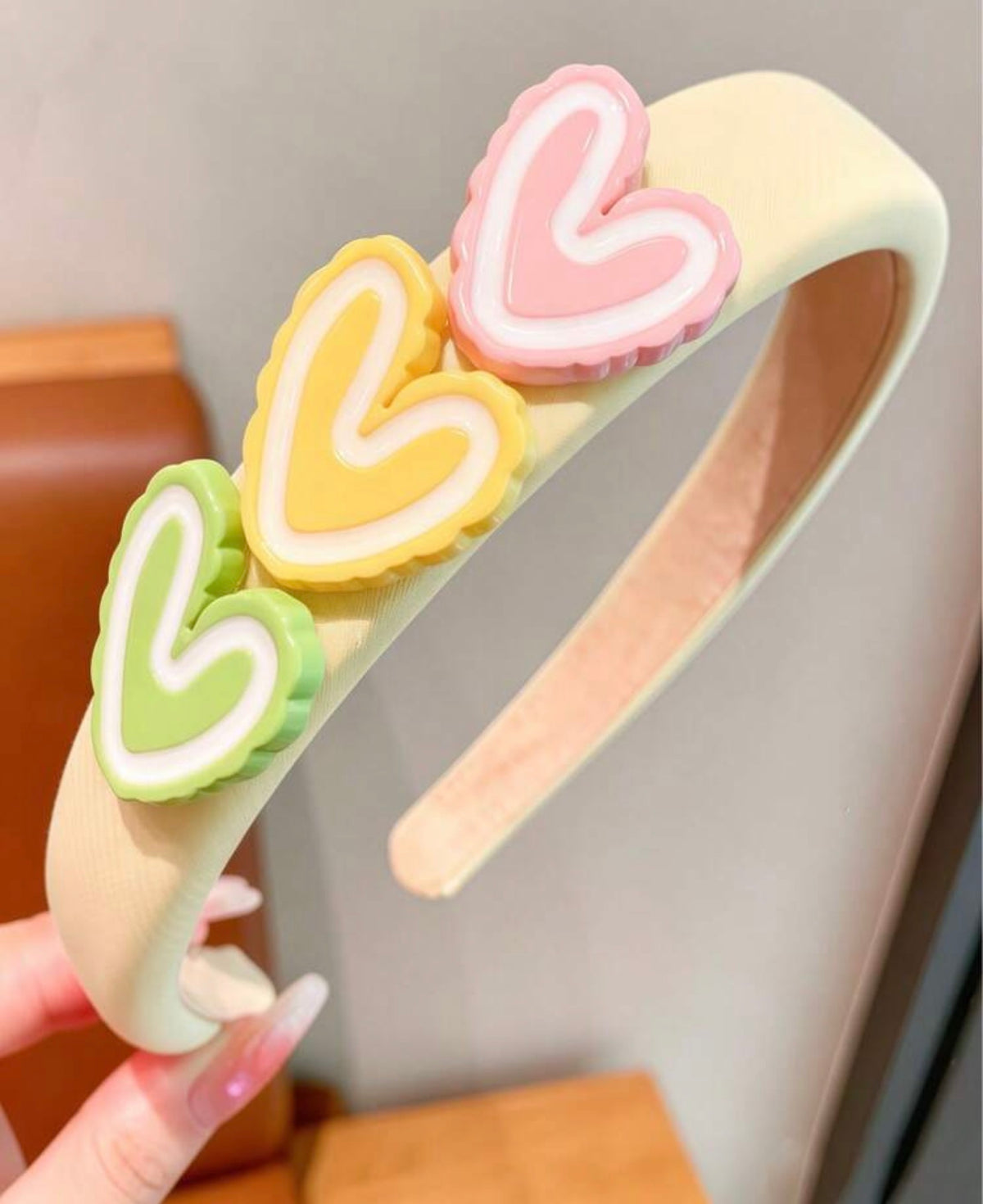 Macaron Color Heart & Flower Decor Headbands
