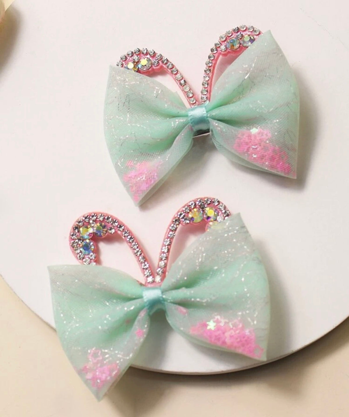 2pcs Girls Bow Hair Clips