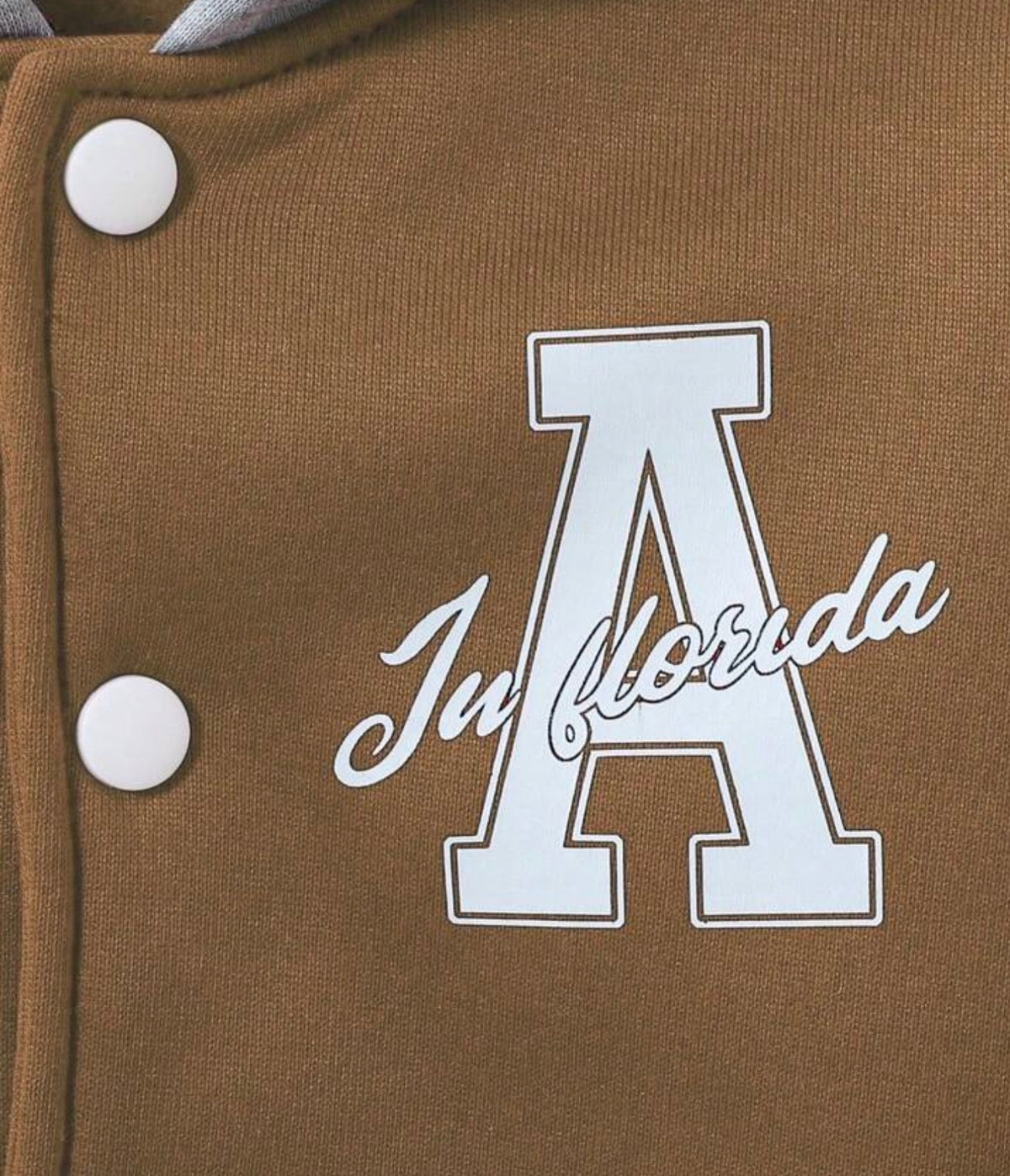 2pcs"A" Letter Graphic Button Contrast Color Sweatshirt + Patchwork Pants Set, Autumn/Winter
