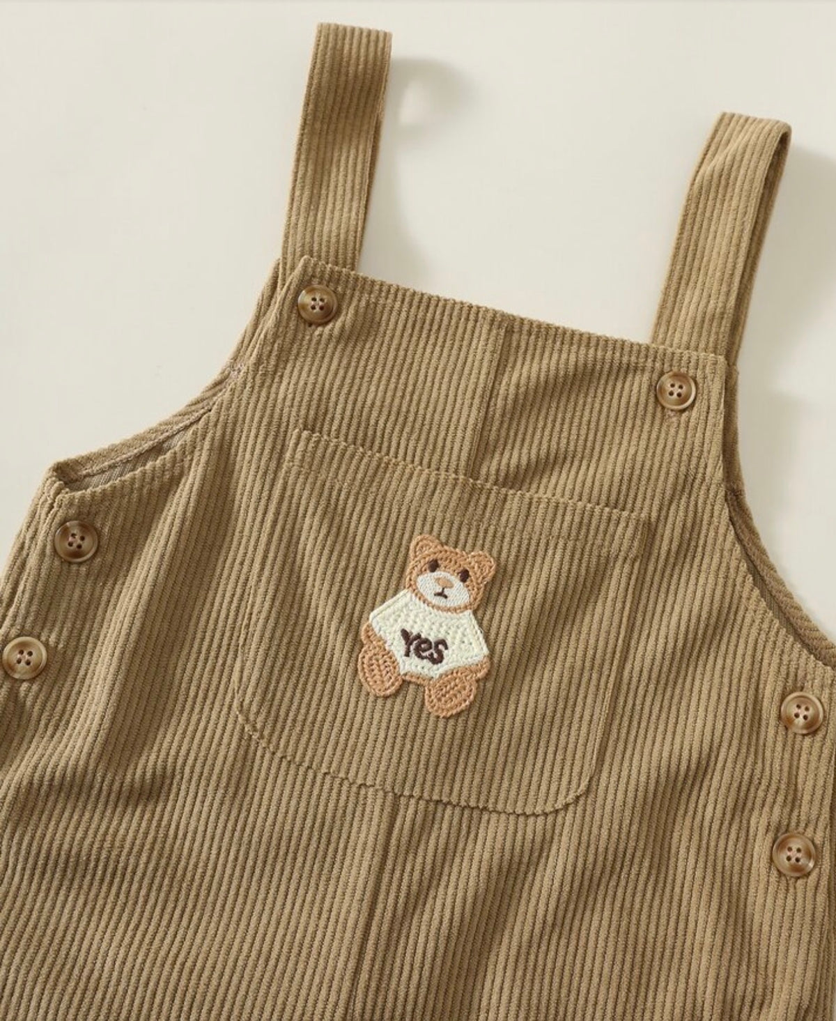 Striped Long Sleeve Top + Overalls 2 Pieces Set