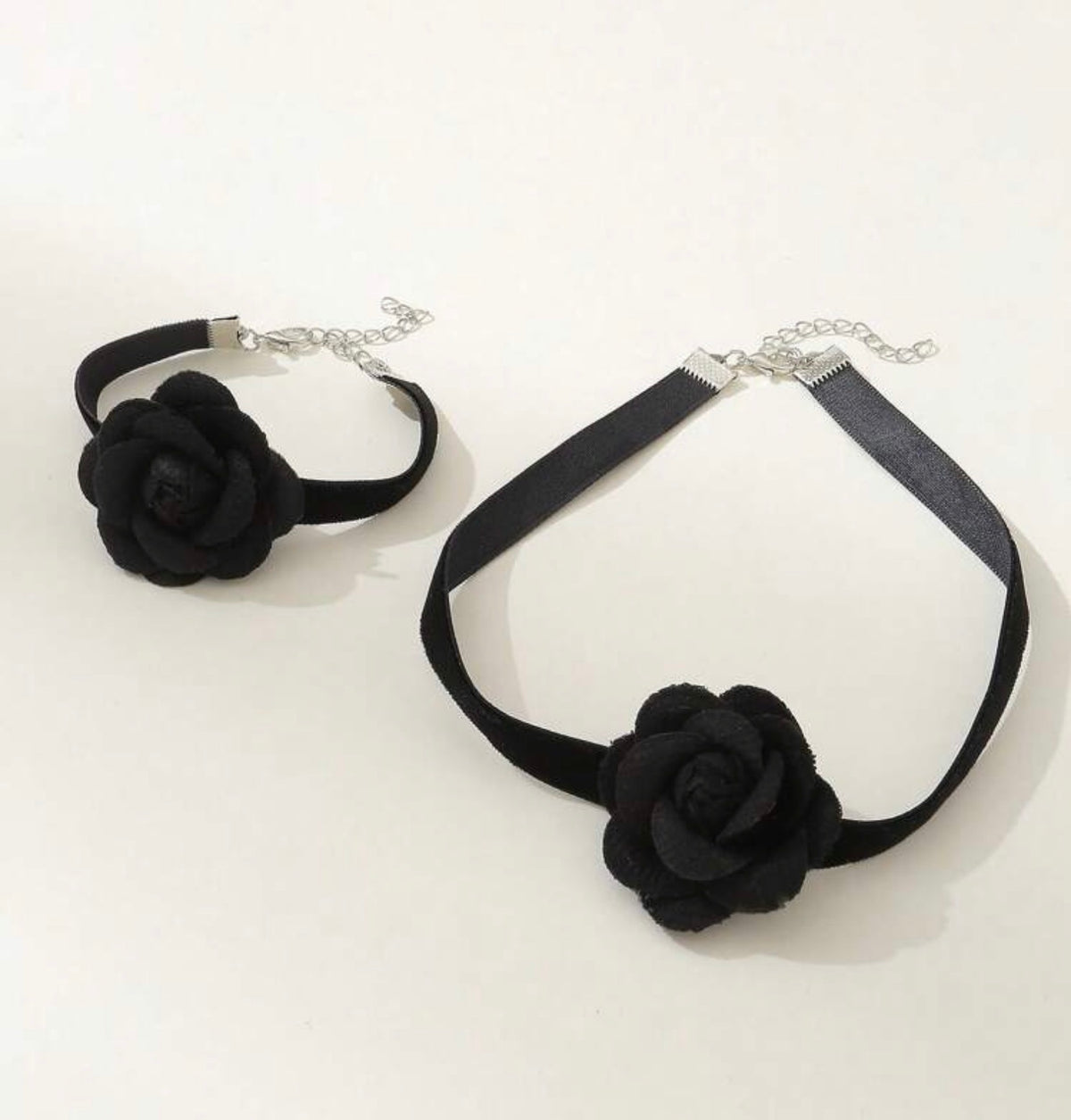 2pcs/Set Girls Flower Necklace And Bracelet Jewelry Set