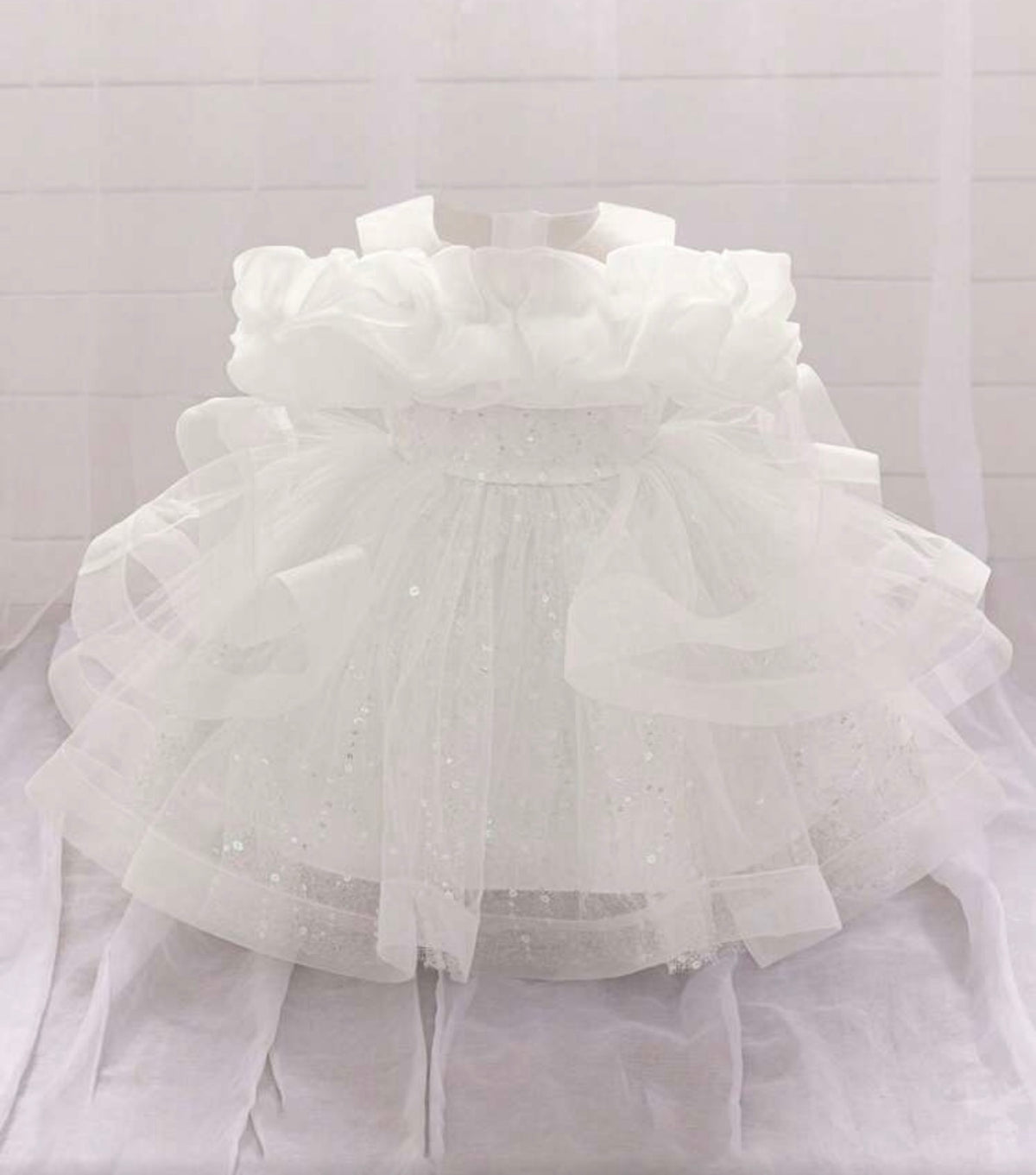 Sequin Tulle Glamorous Puffy Princess Dress Headband Not Included