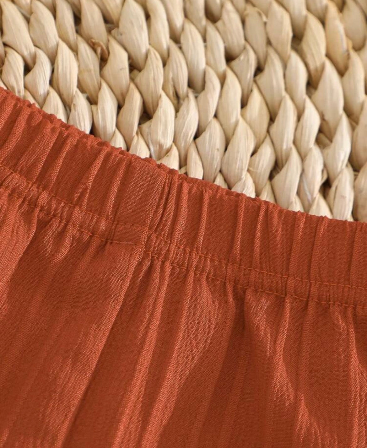 Short Sleeve Shirt With Textured Striped Fabric, Elastic Waist Solid Color Shorts