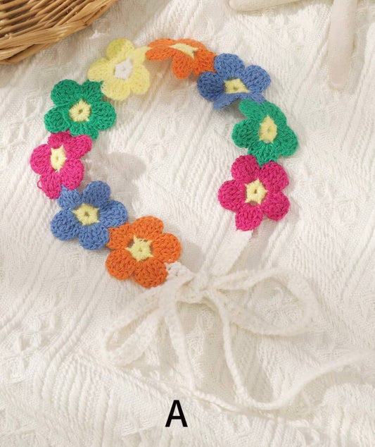 1pc Boho Style Hollow Knitted Sunflower Headband