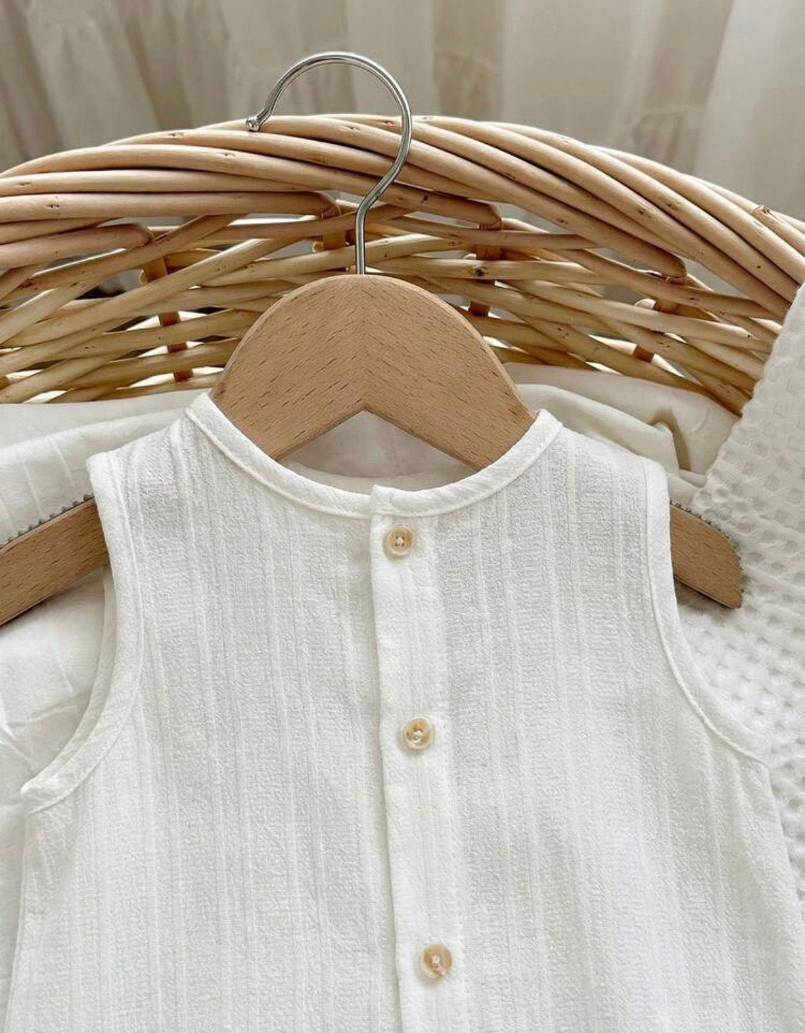 White Sleeveless Romper
