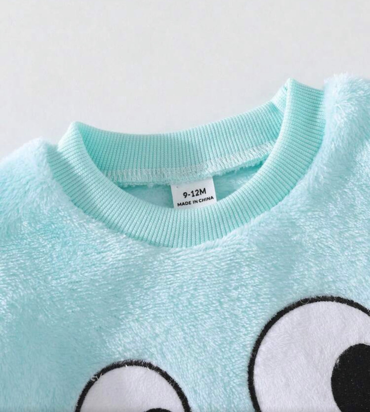 2pcs Sweatshirt Jogger Pants Fuzzy Plush Long Sleeve