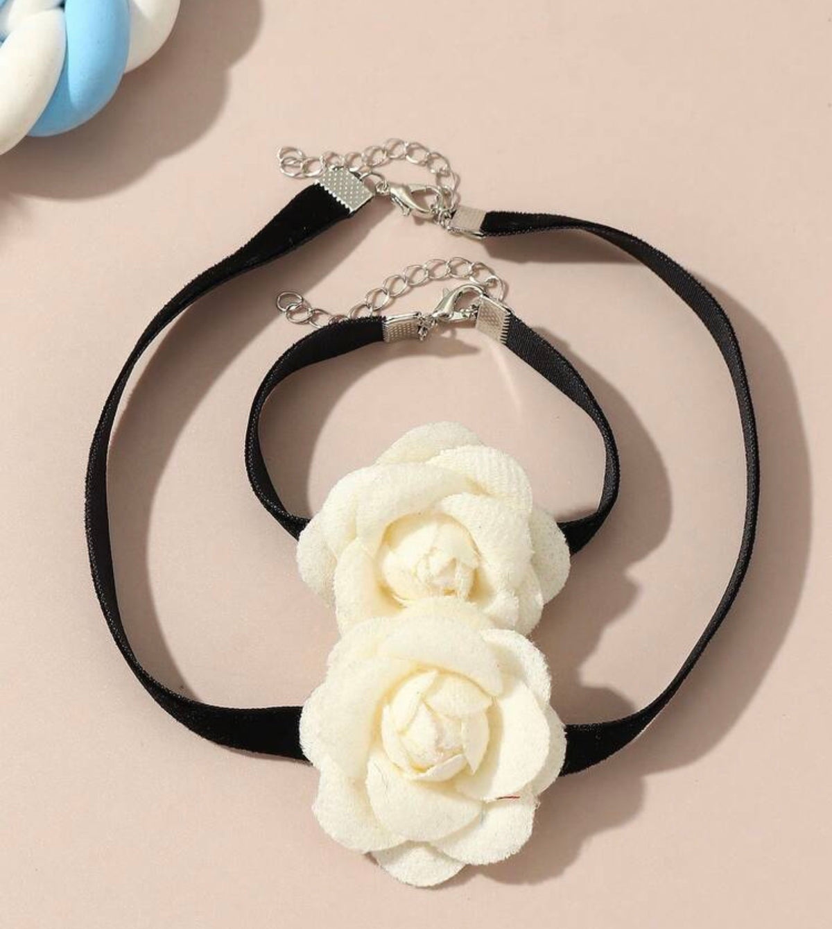 2pcs/Set Girls Flower Necklace And Bracelet Jewelry Set
