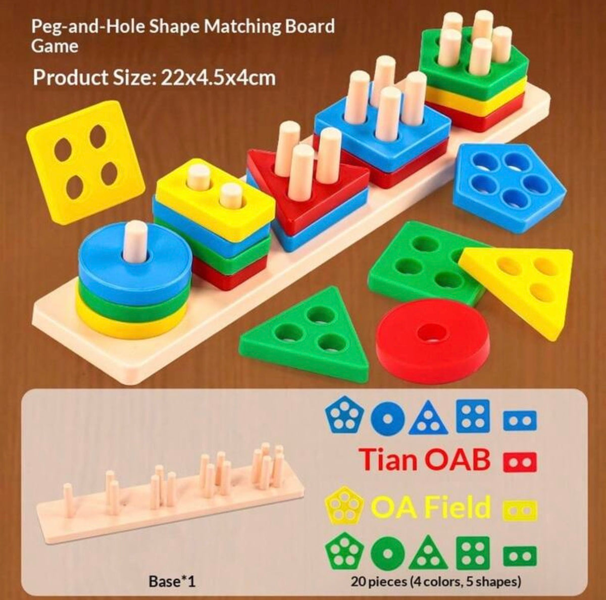 Geometric Shape Sorting Stacking Toy