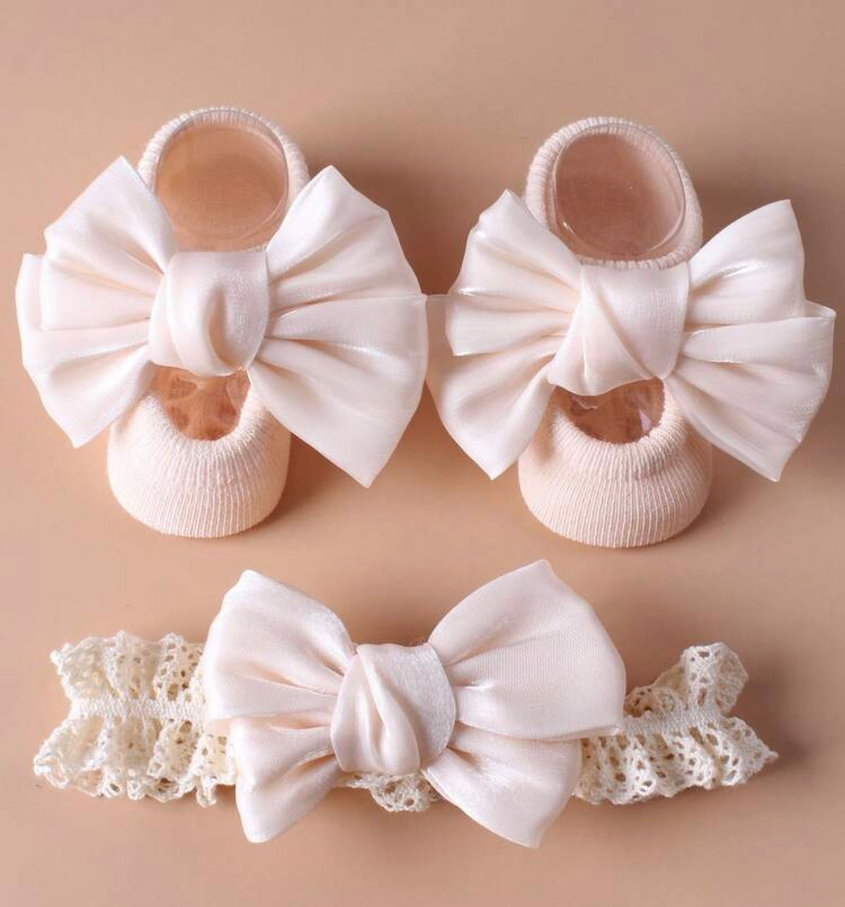 3pcs/Set Baby Socks & Headbands Set