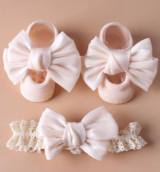 3pcs/Set Baby Socks & Headbands Set