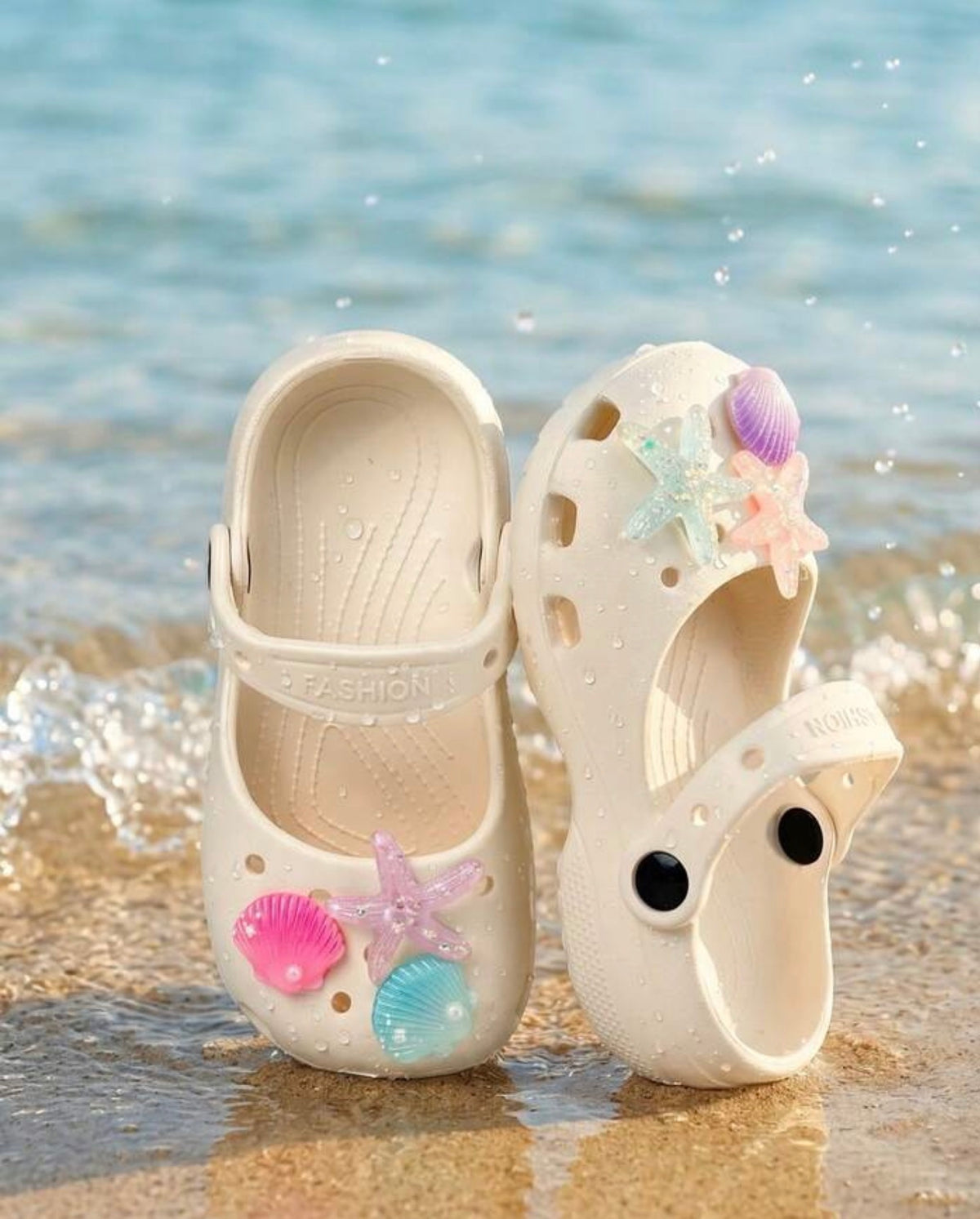 White Mary Jane EVA Clogs
