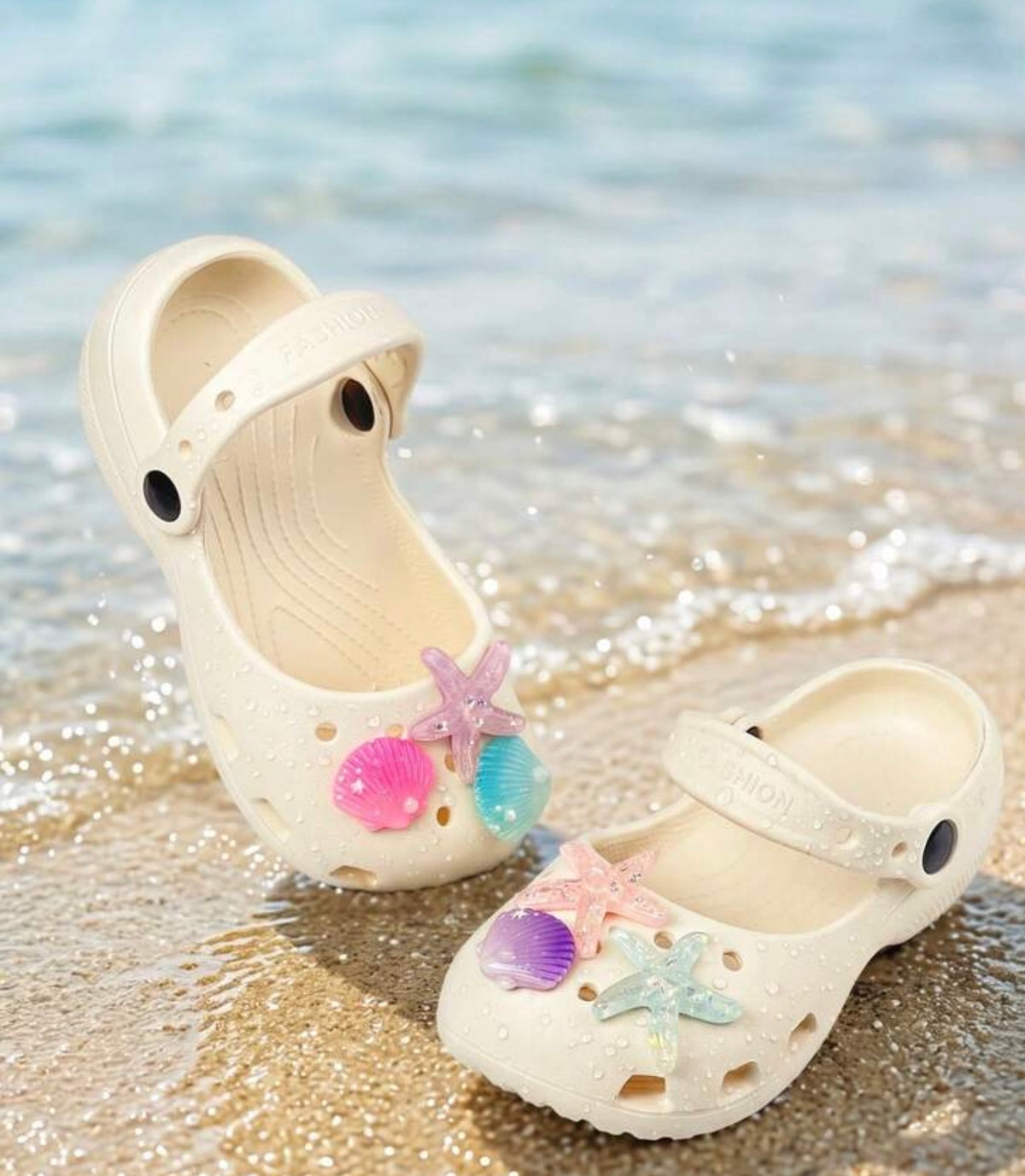 White Mary Jane EVA Clogs