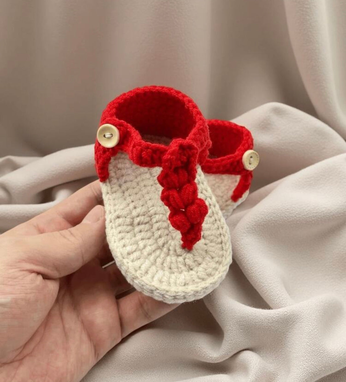 Red Crochet sandels