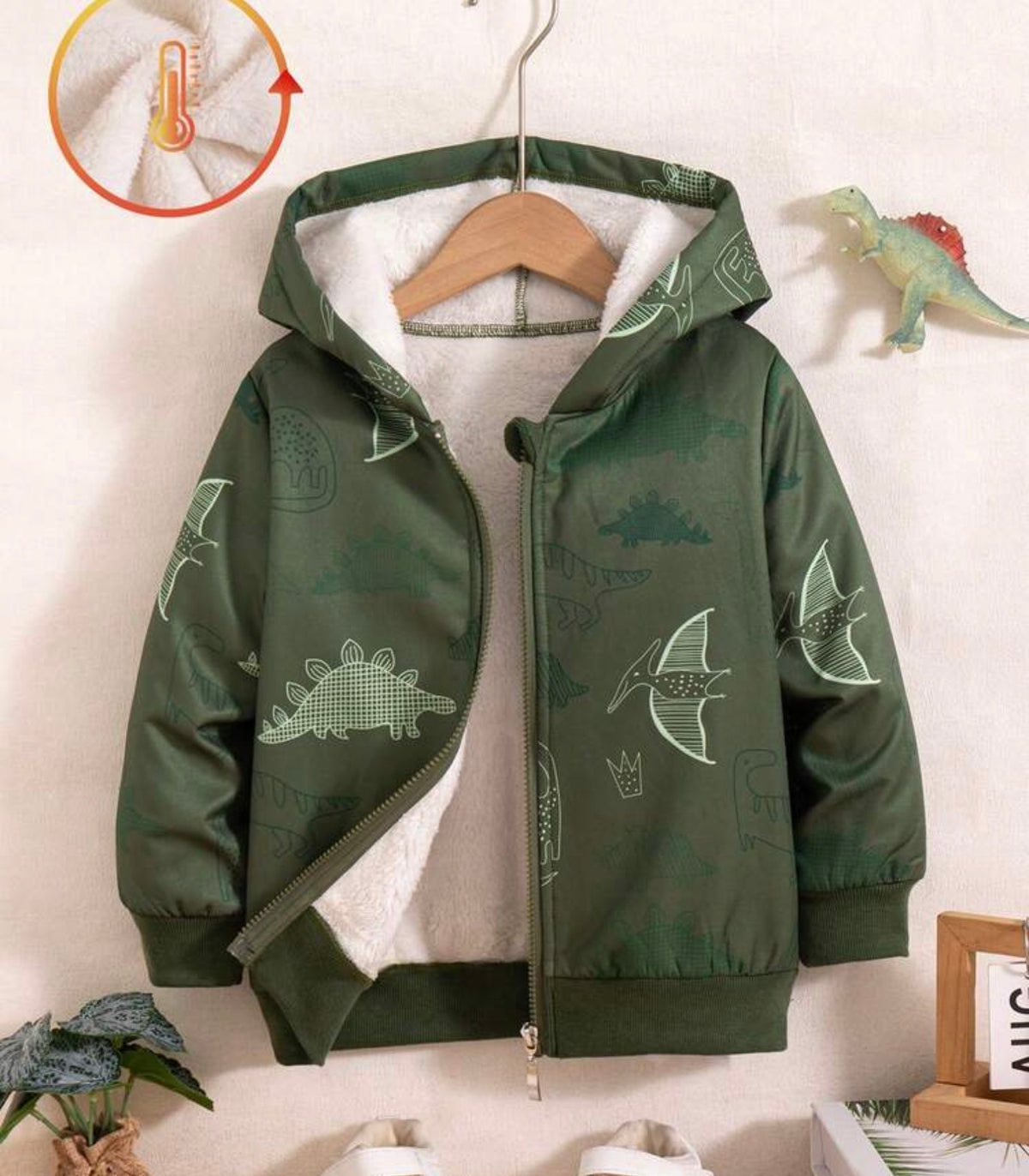 Zip-Up Hooded Fleece Jacket