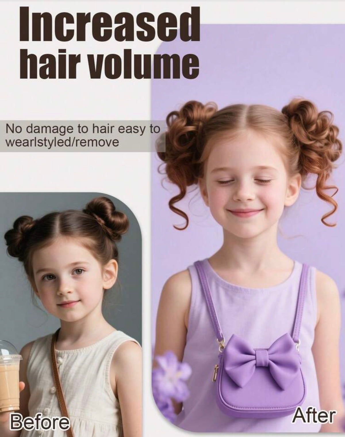 2pcs Synthetic Curly Hair Bun Pieces