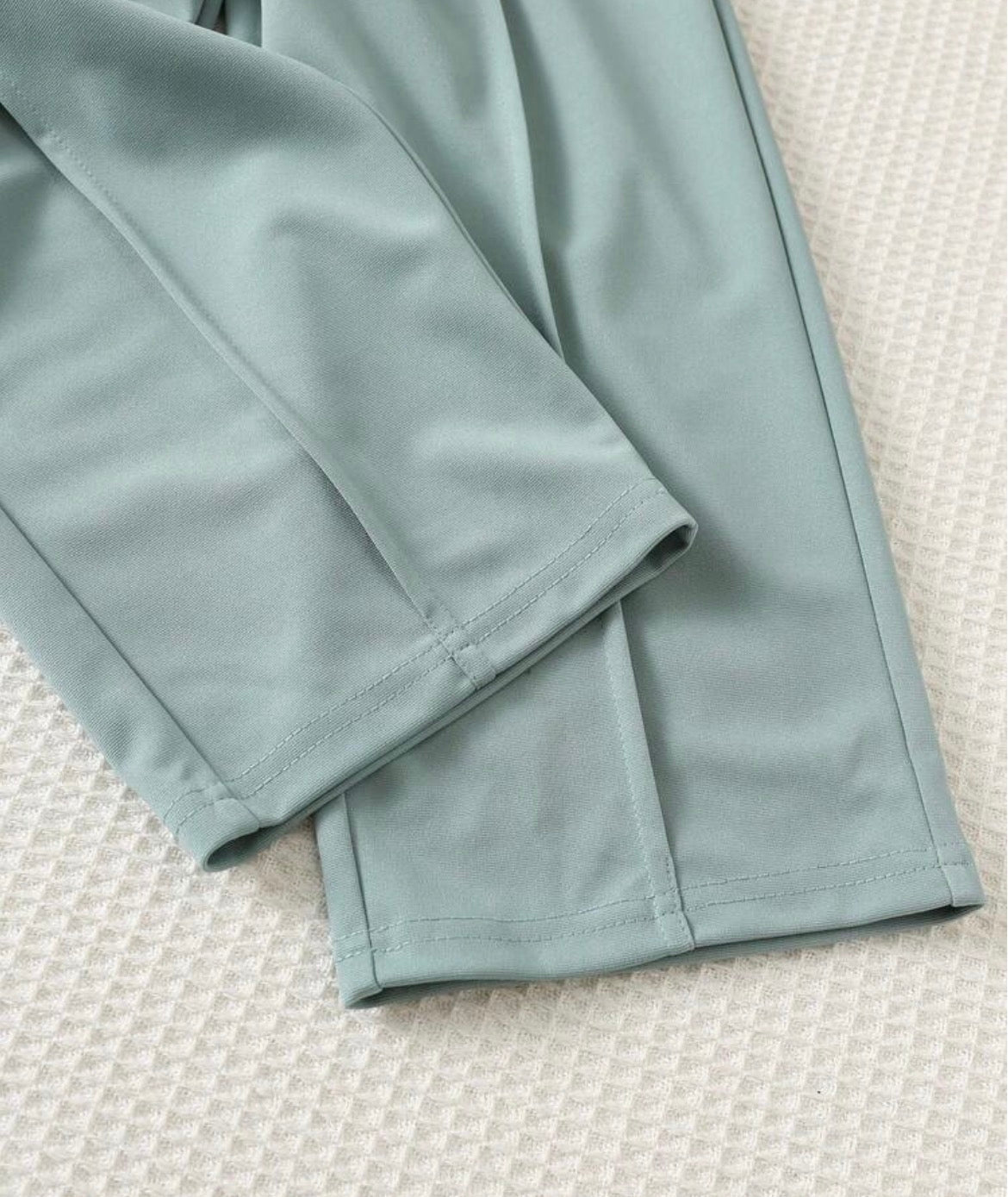 Solid Color Zipper Half-Open Polo Collar T-Shirt And Straight Leg Sweatpants Set