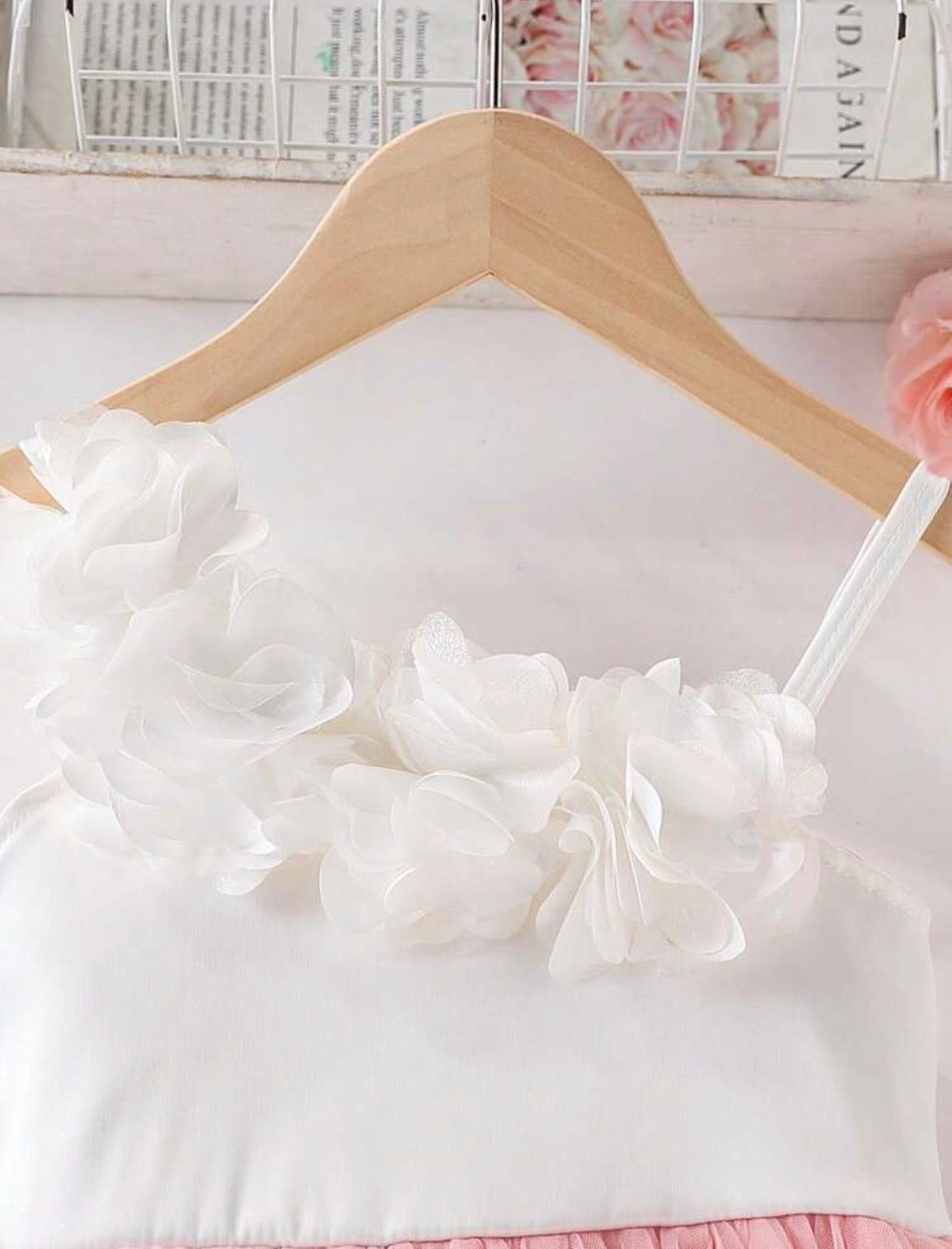 3D Flower One-Shoulder Strap