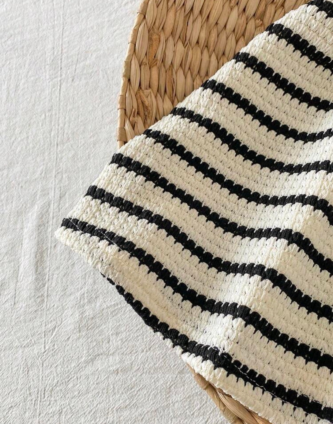 blacknWhite cheakered spaghetti Strap A-Line