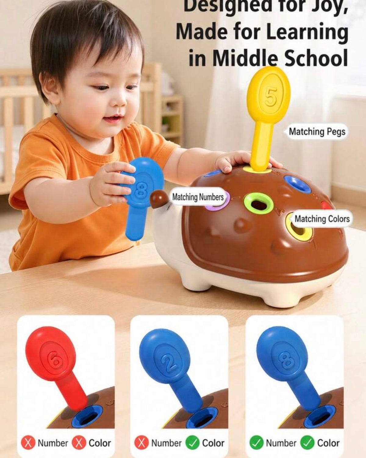 1pc Education Assembling Hedgehog Toy