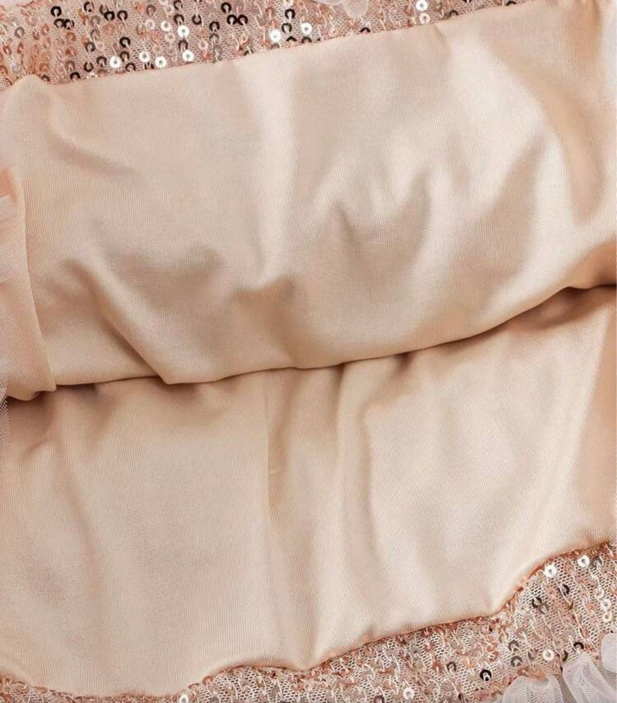 Contrast Sequin Mesh Hem Party Dress