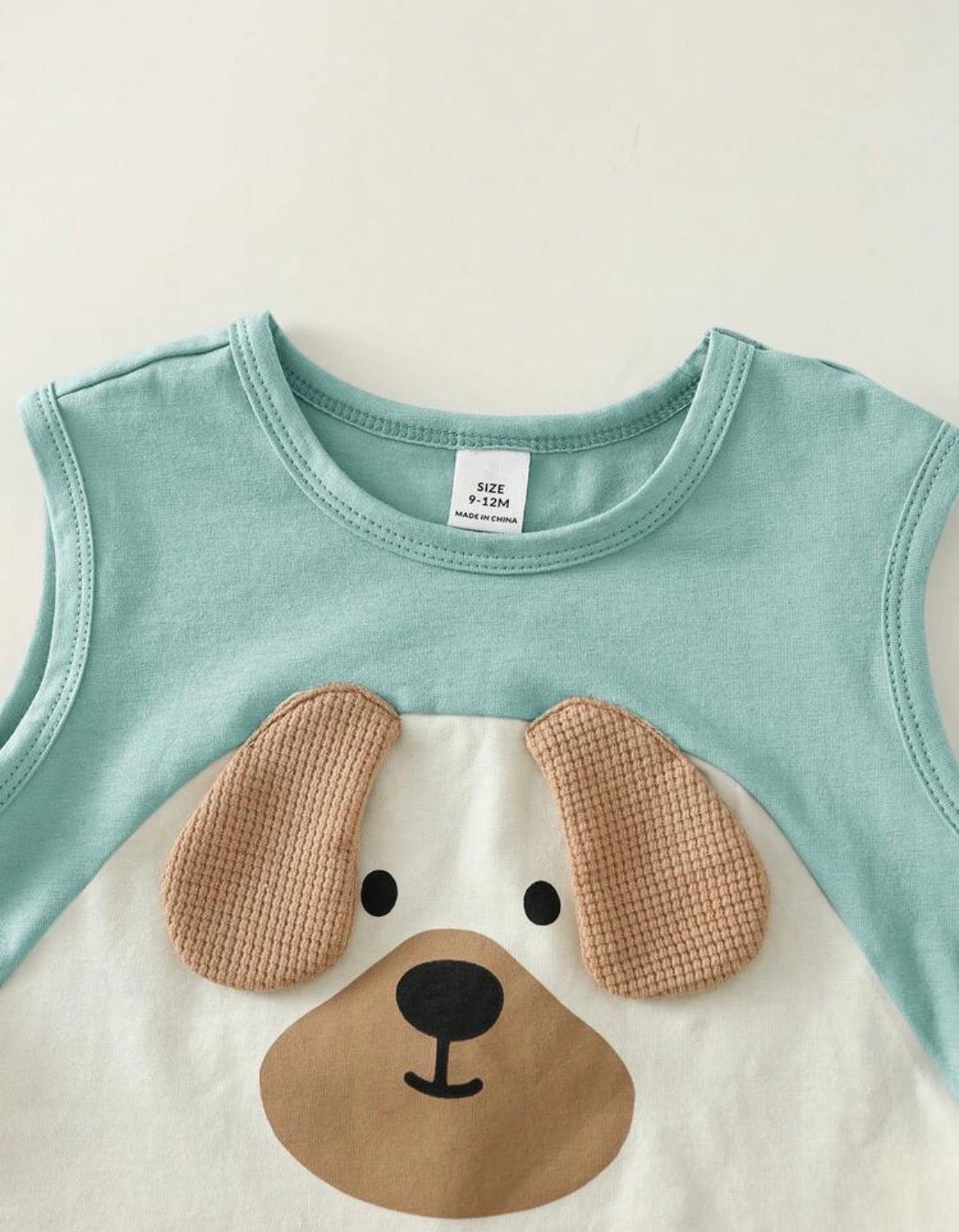 2pcs/Set Cartoon Print Contrast Color Sleeveless Vest & Shorts Set
