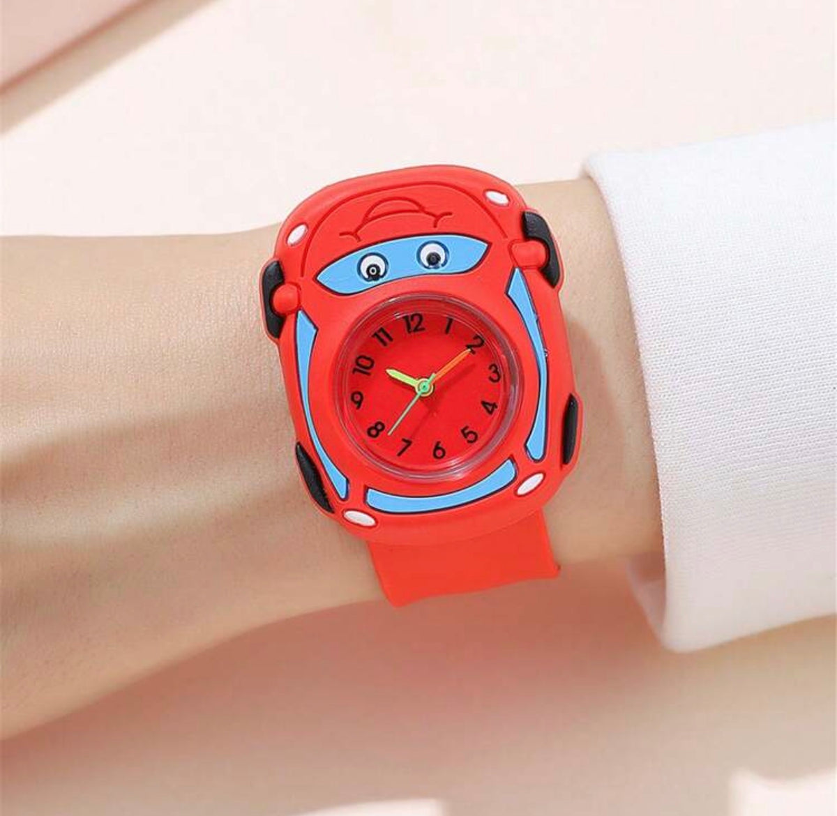 Car Pattern Quartz Children Cartoon Slap Watch