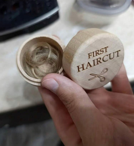 Handmade Wooden First Hair Keepsake Box