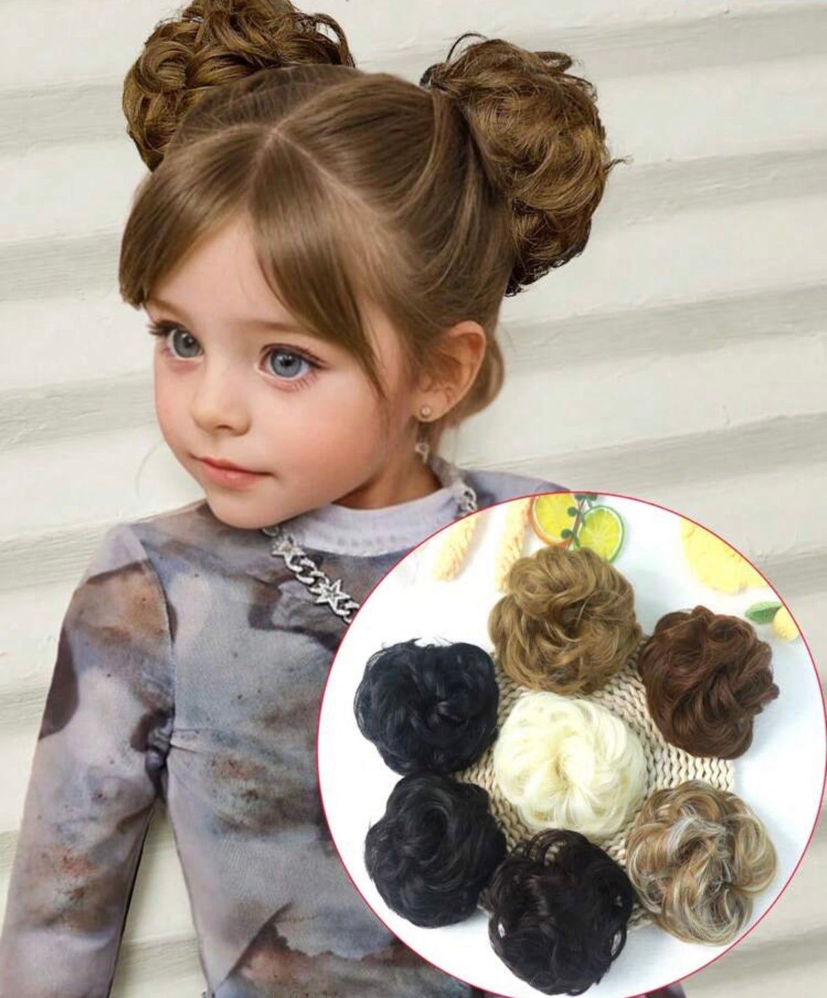 2pcs Synthetic Curly Hair Bun Pieces