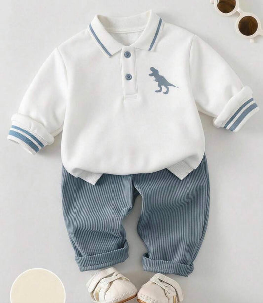 Winter Knitted Soft Crew Neck Long Sleeve Pullover Sweatshirt And Elastic Waist Long Pants 2-Piece Set
