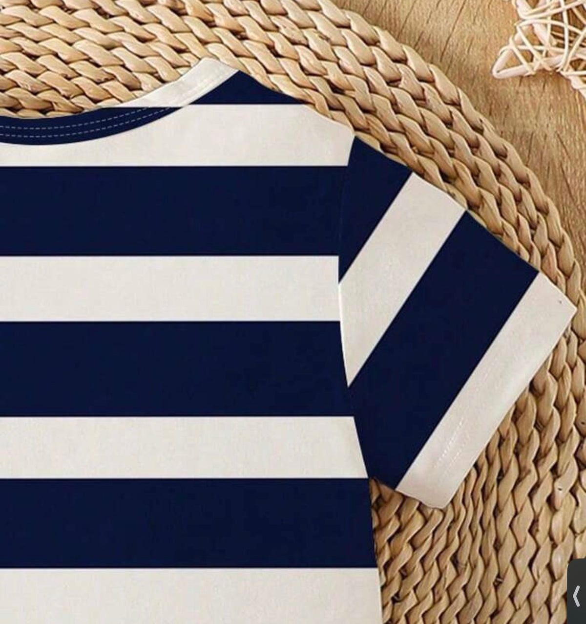 Baby Boy Striped Bear Print Short Sleeve Romper