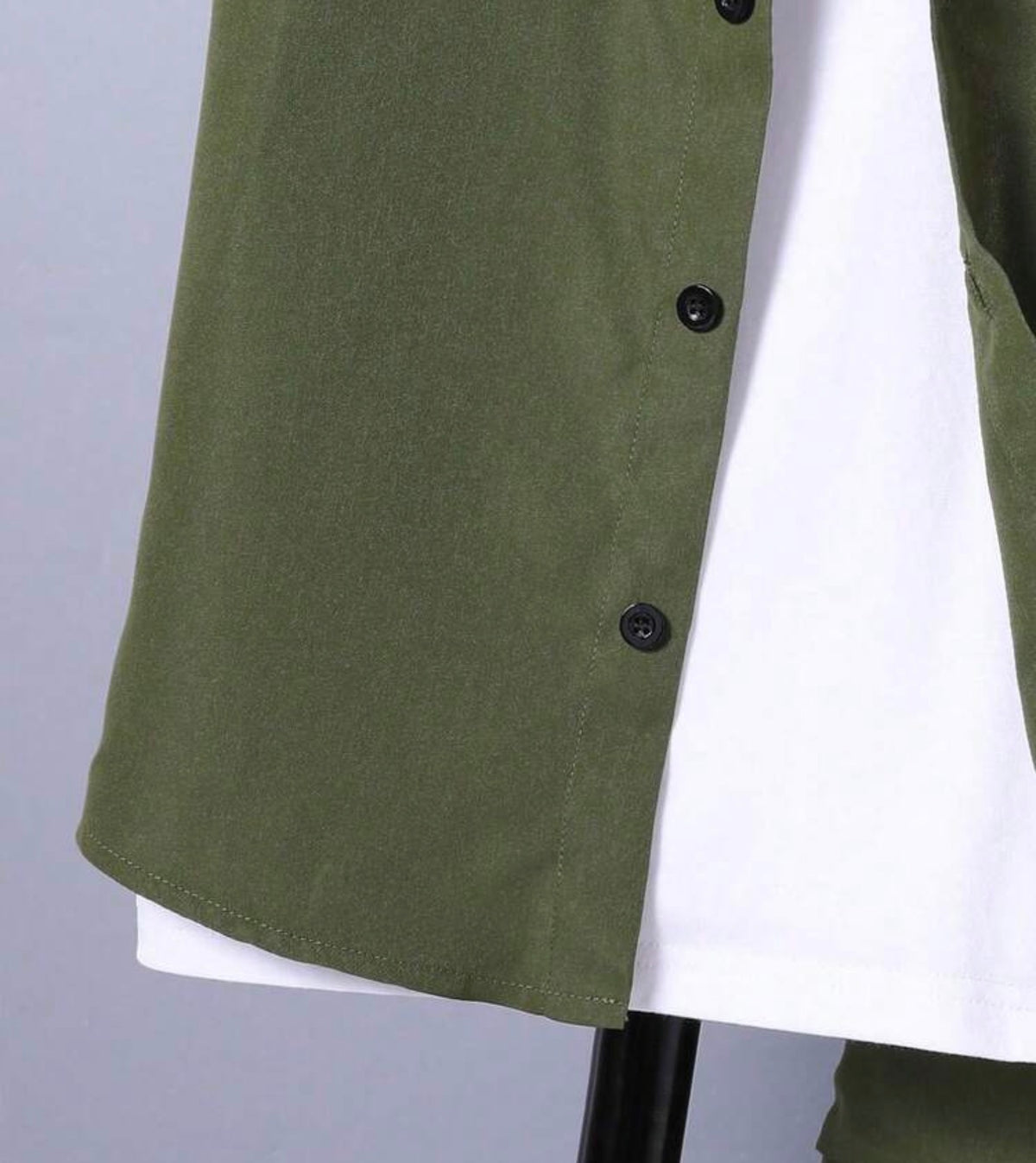 3pcs/Set Collar Waistcoat & Short Sleeve T-Shirt & Pocket Cargo Pants