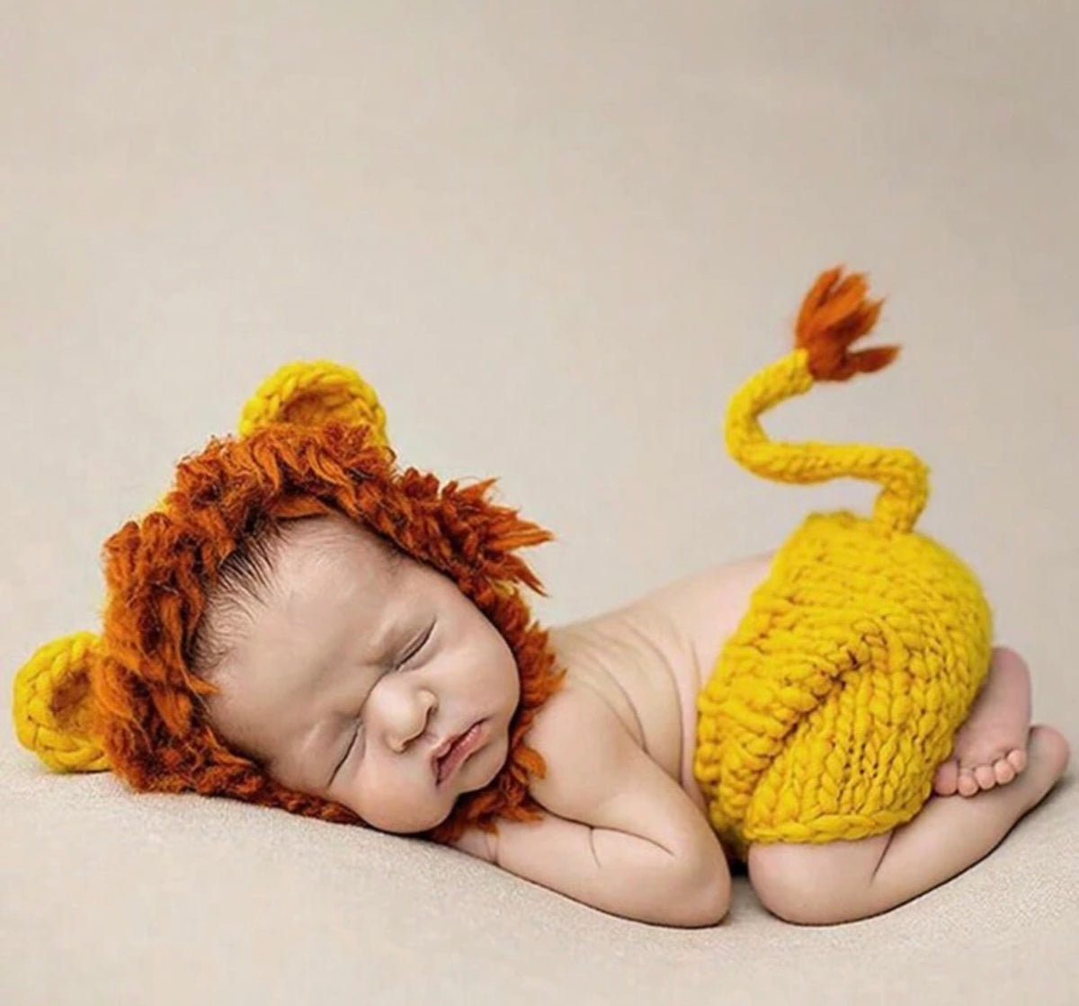 Yellow Little Lion Photography Cartoon Commemorative Clothes