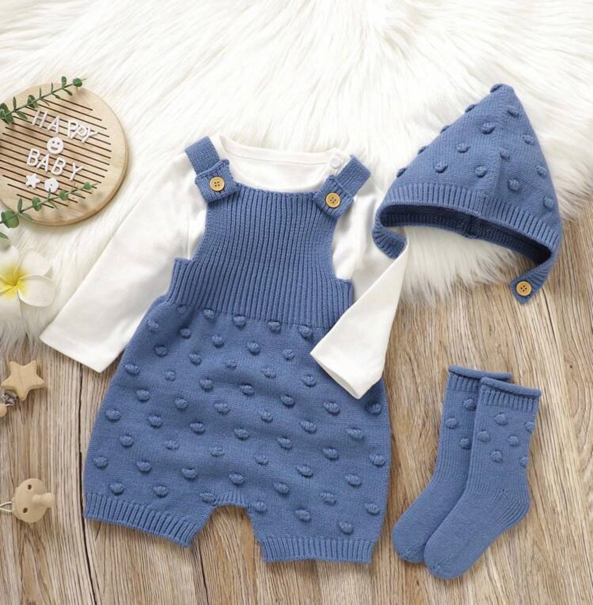 Winter Knit Romper 3pc