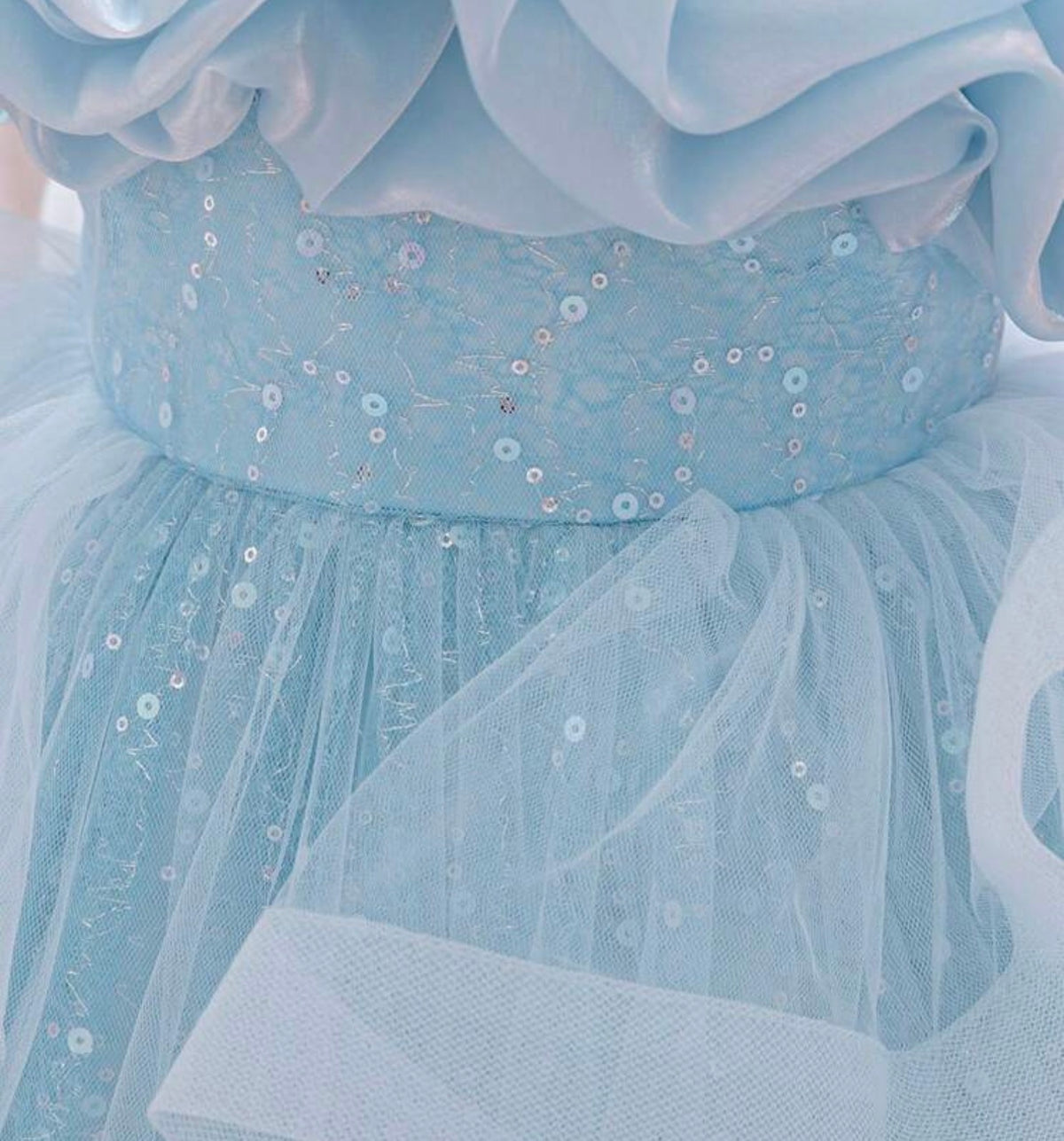 Sequin Tulle Glamorous Puffy Princess Dress Headband Not Included