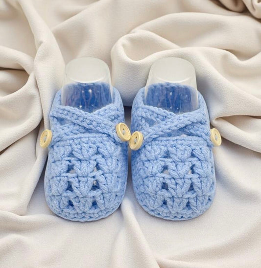1 Pair Handmade Crochet Infant Shoes