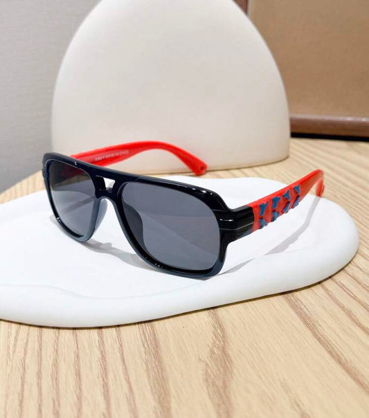 1pc 3-8 Years Polarized Sunglasses, Soft Silicone Frame