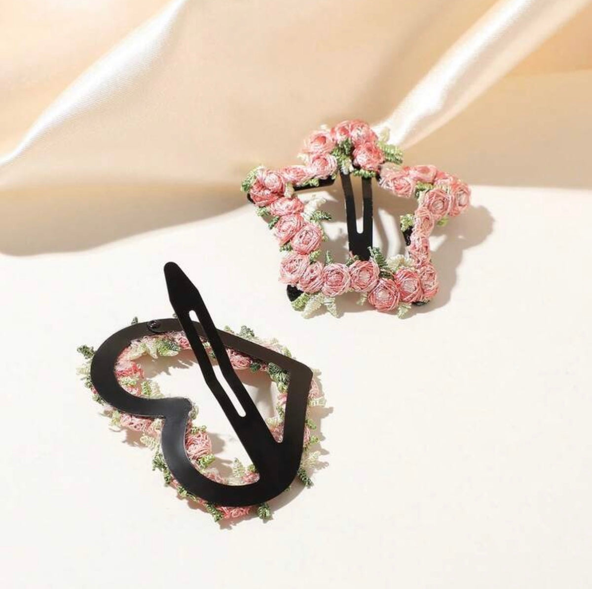 3PCS Bohemian Style Pink Floral Star