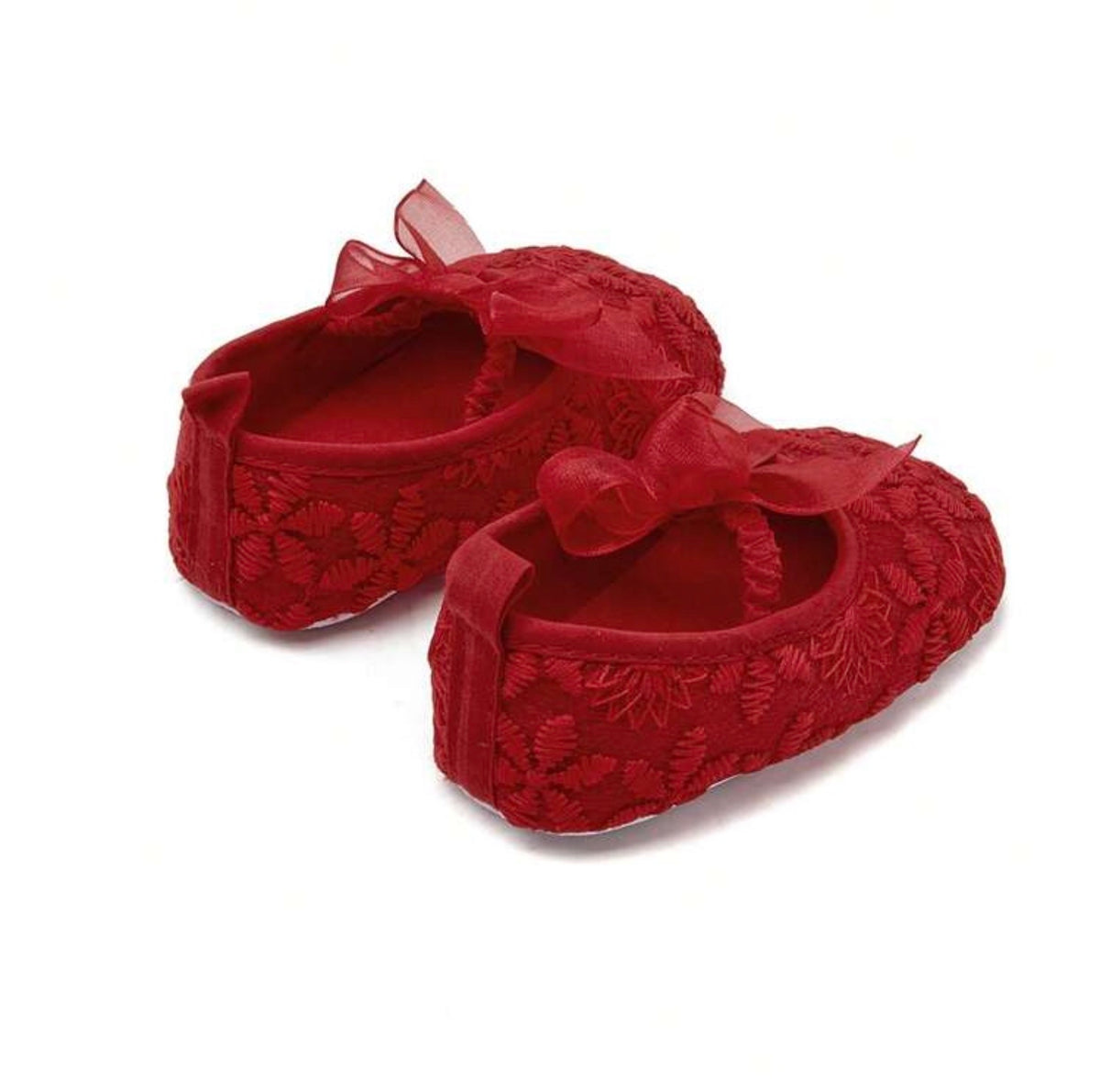 1 Pair Girls' Embroidered Lace Elastic Band