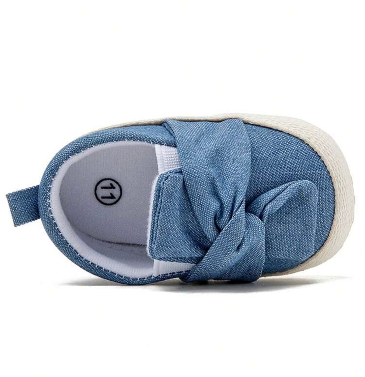 1 Pair Bow Knot Fabric Flat Casual Shoes