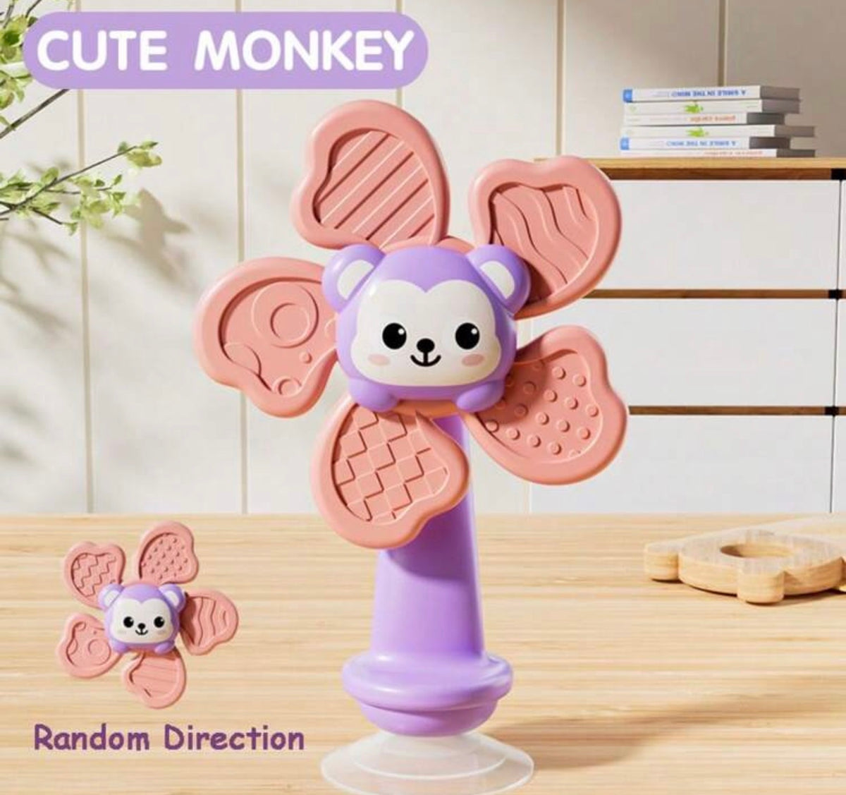 Sensory Toys With Suction Cup - Movable Rattle