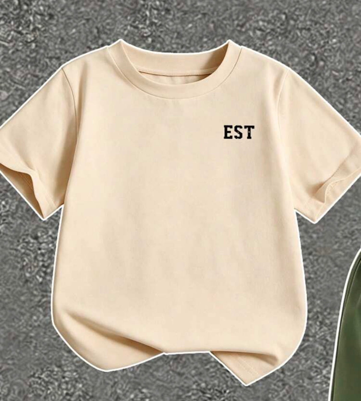 Round Neck Short Sleeve T-Shirt And Long Pants Set