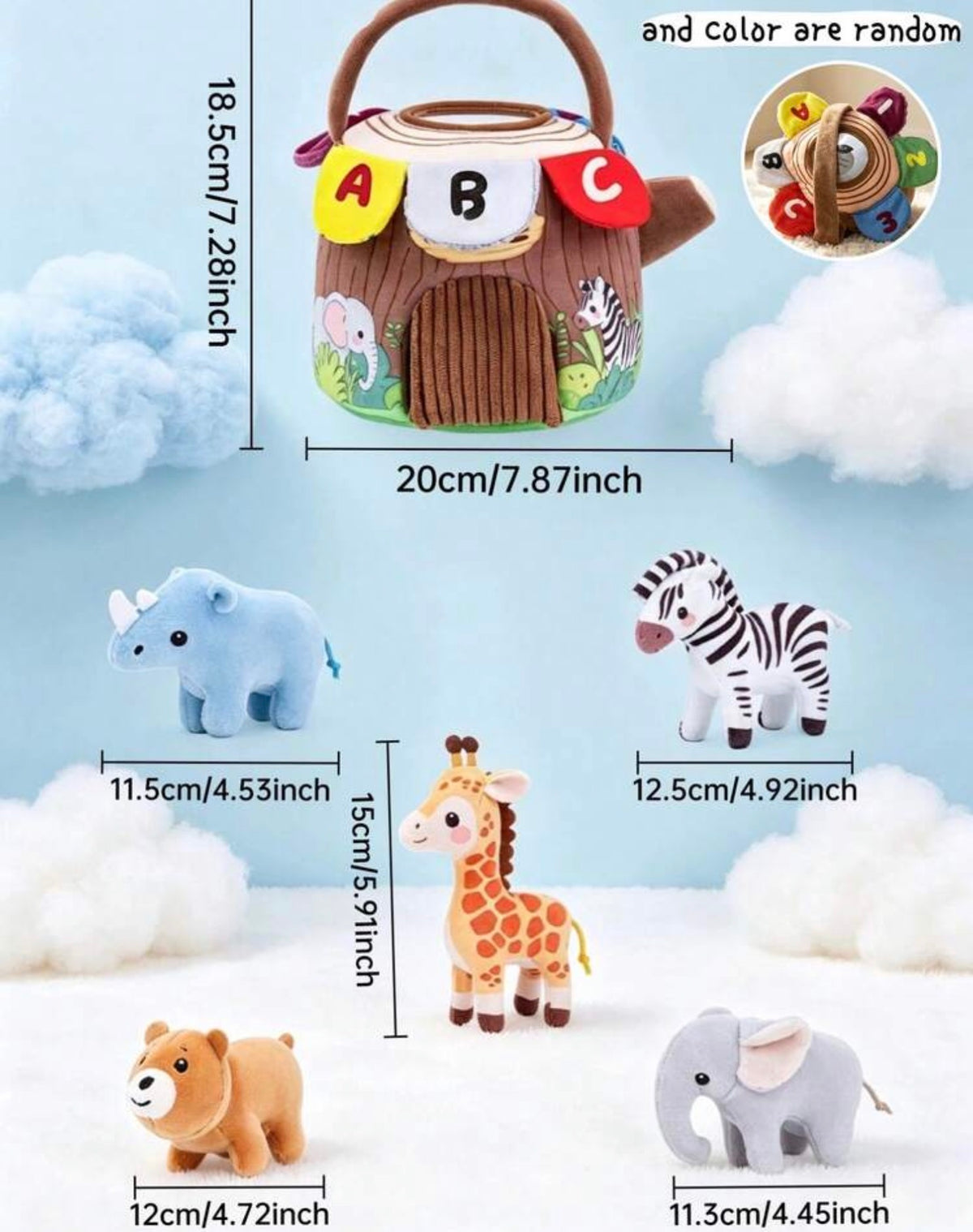 1pc Forest Tree Stump Plush Tree House