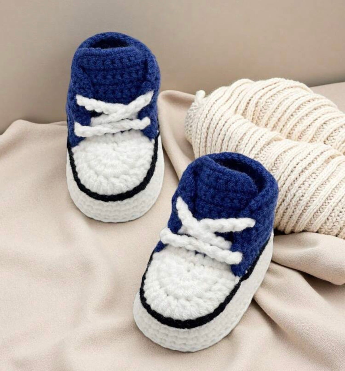 1 Pair Handmade Crochet Infant Boots