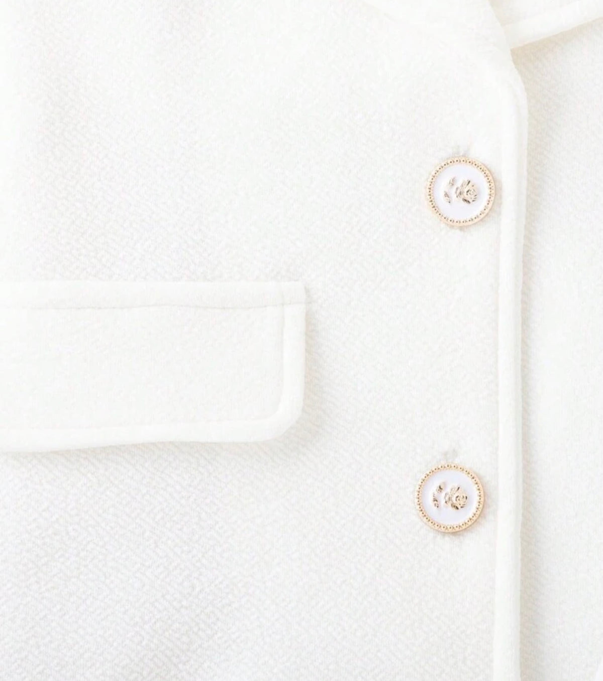 3Pieces  Cami Top & Belted Shorts & Vest Elegant Buttoned White Polyester Coat