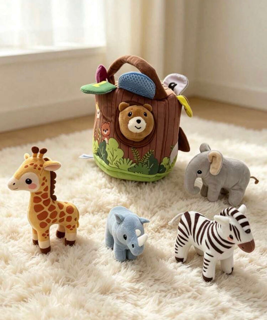 1pc Forest Tree Stump Plush Tree House